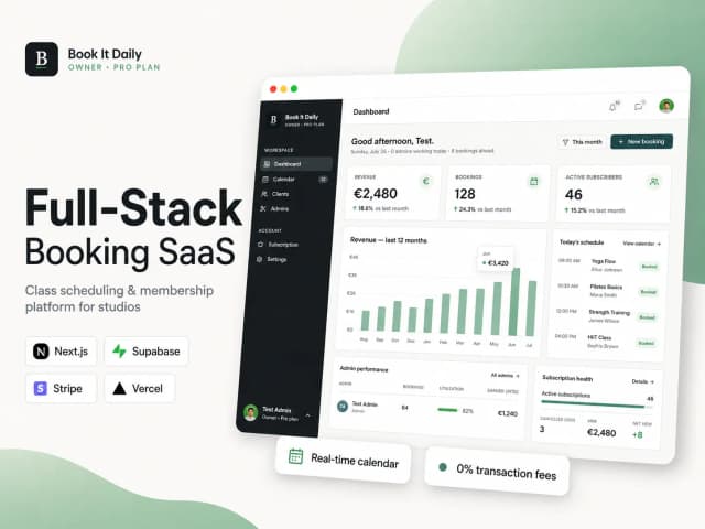 BookItDaily SaaS platform built by Muhammad Bilal