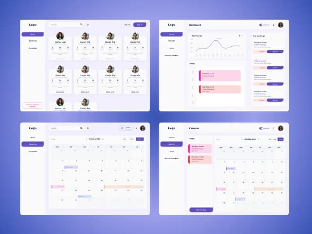 Booking web application UI